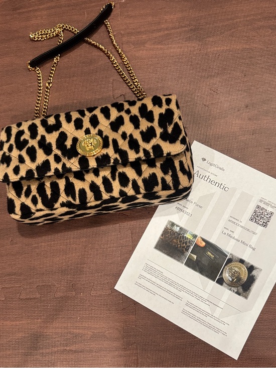 Versace Handbags - Versace Leopard Print Chain La Medusa Bag
